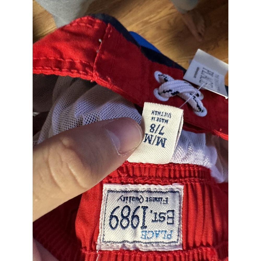 Red Boys Athletic Shorts